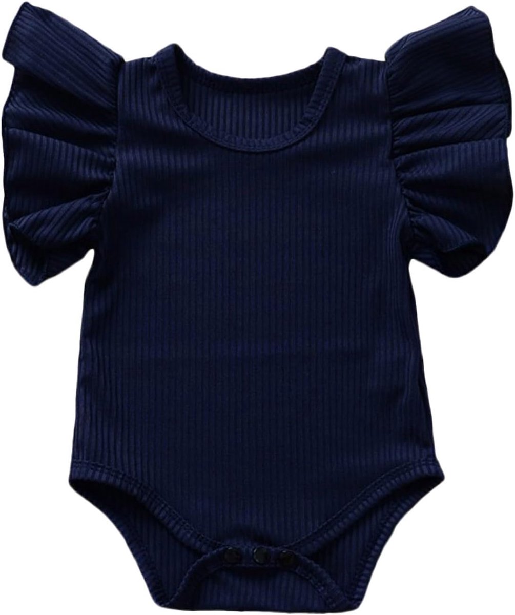 Newborn baby rompers 68 - solide kleur - ruched design - comfortabel voor dagelijks gebruik - SnelShoppen