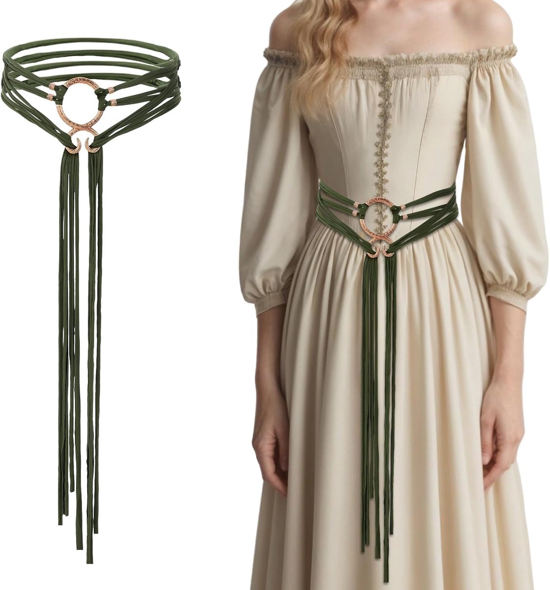 Viking Troll Cross Belt - Lange Touwriem - Middeleeuwse Accessoires voor Vrouwen - Perfect voor Ren Faire - SnelShoppen