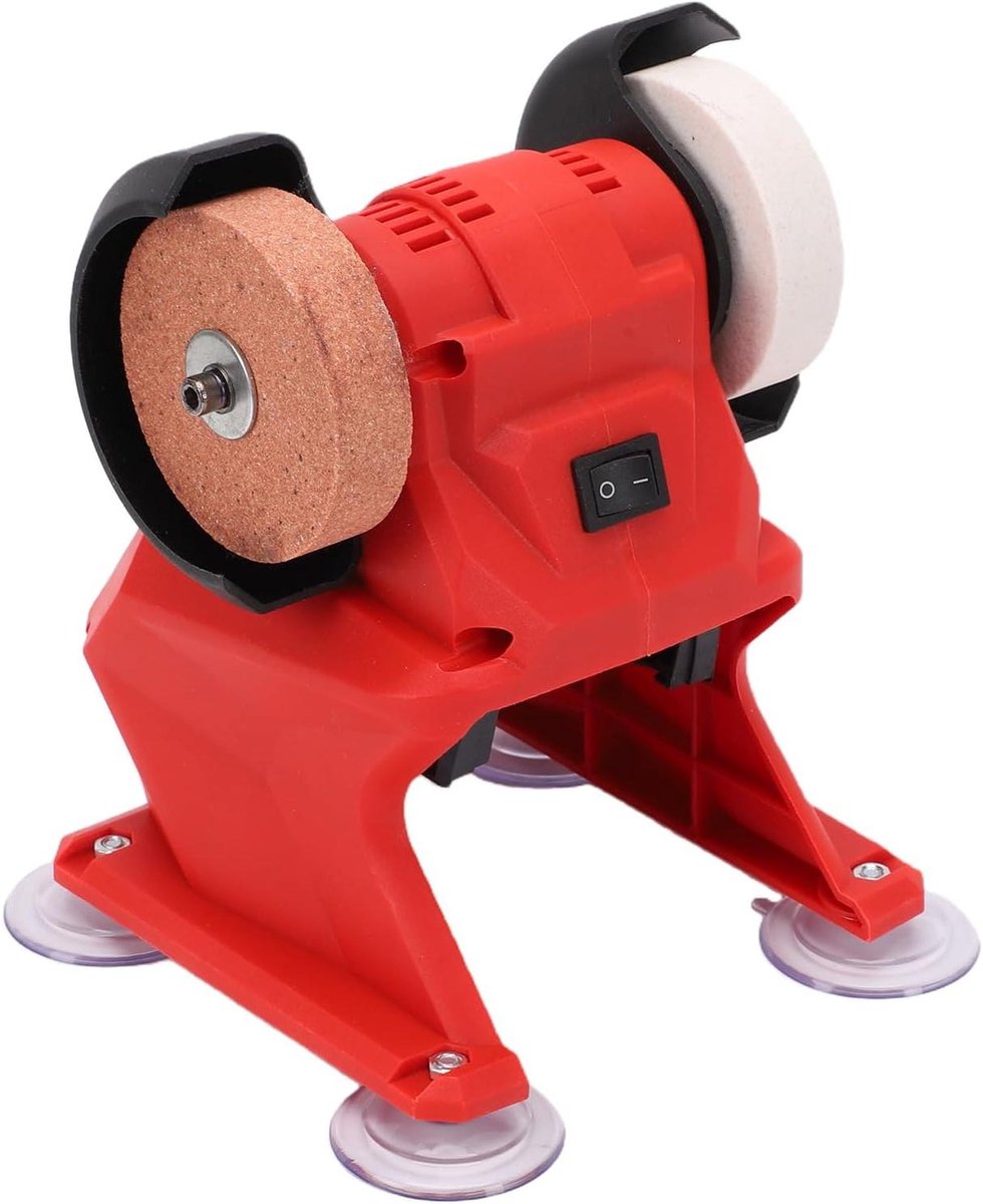 Mini bankslijpmachine - Kleine schuurmachine - Metaal slijpen - Krachtige koperen motor - 5500 RPM - Grijs