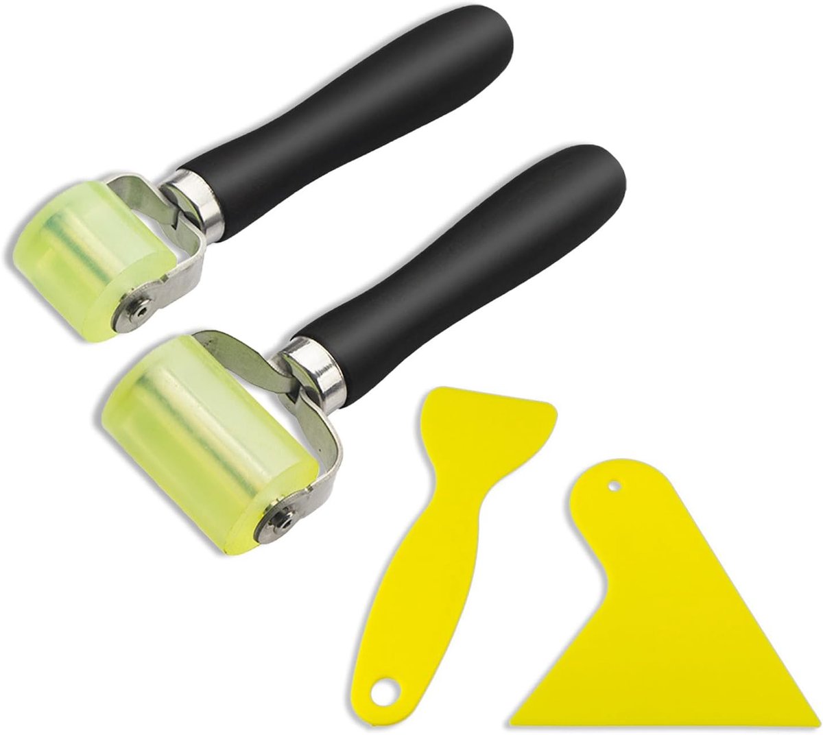 Drukroller set 2 stuks - rubber - hittebestendig - ideaal voor geluidisolatie - SnelShoppen