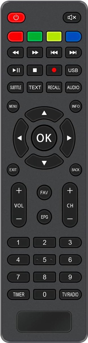 ALLIMITY Remote control compatible with TELE System Decoder TS6105 TS-6105 TS 6105 - ShopVlot