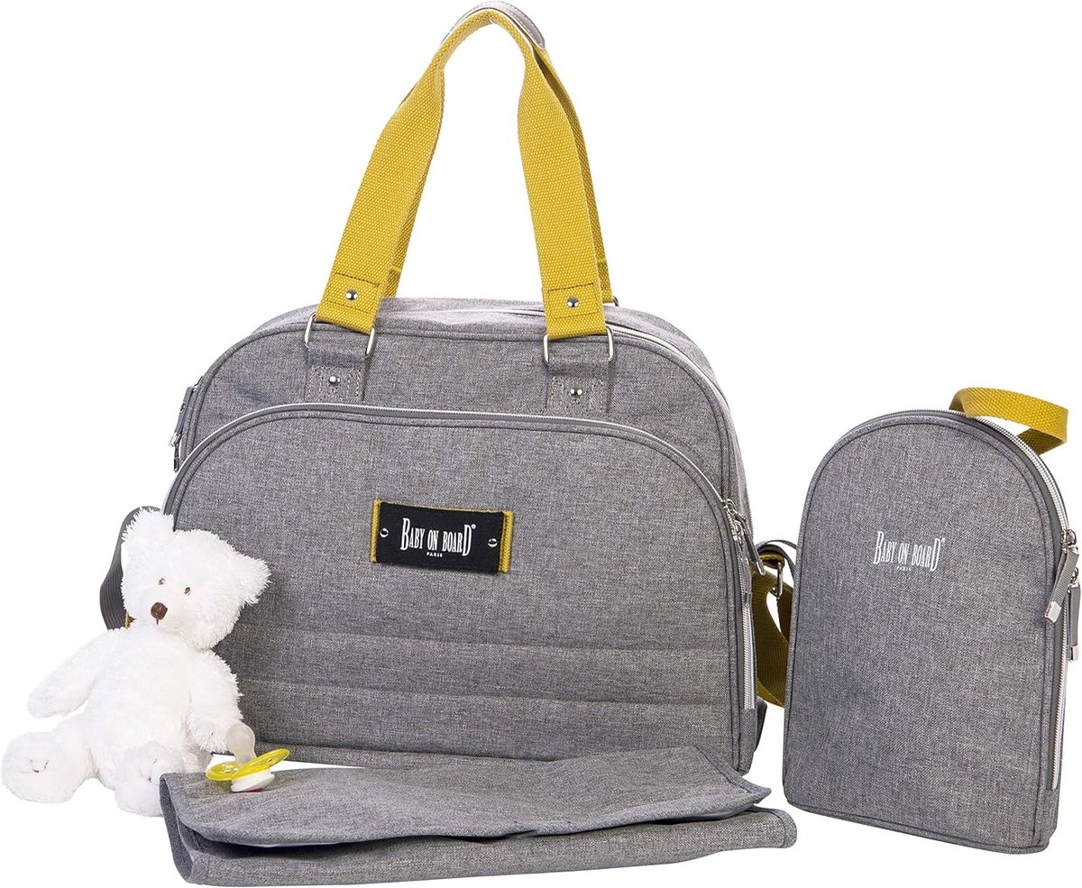 Baby on board Diaper bag, Urban Yellow Stone 1 piece - ShopVlot