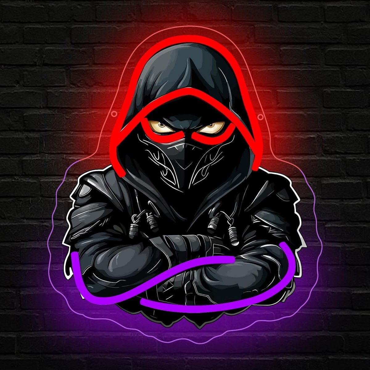 Ninja Neonbord - Japans anime-led-bord - Dimbaar - Perfect voor anime slaapkamer - ShopVlot