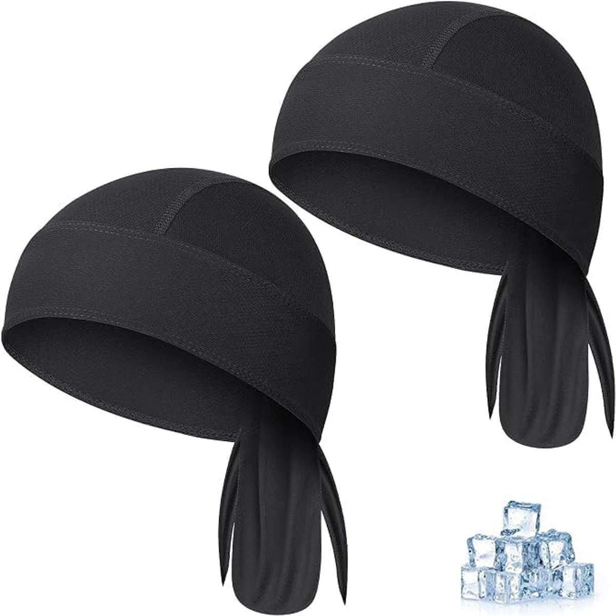 2 stuks verkoelende bandana, muts, absorbeert zweet, hoofddoek, onderhelm, ademende fiets-hoofdbedekking, loopmuts, hoofddoek voor heren, fietsen, motorrijden