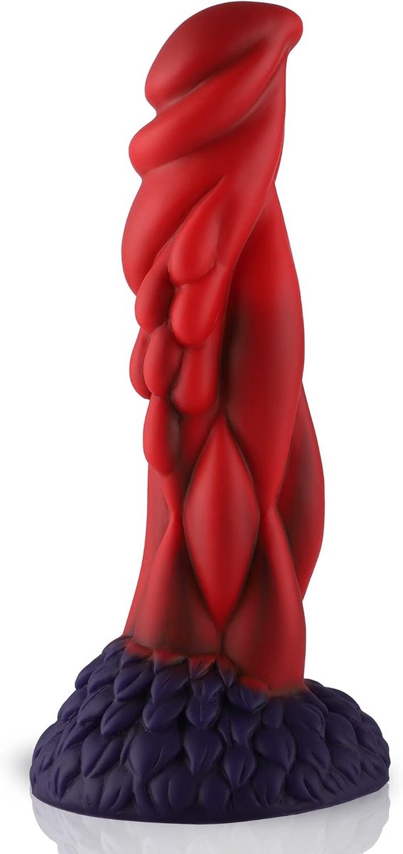 Suction cup dildo 21 cm - ribbelstructuur - extra stimulatie - discreet verpakt - SnelShoppen