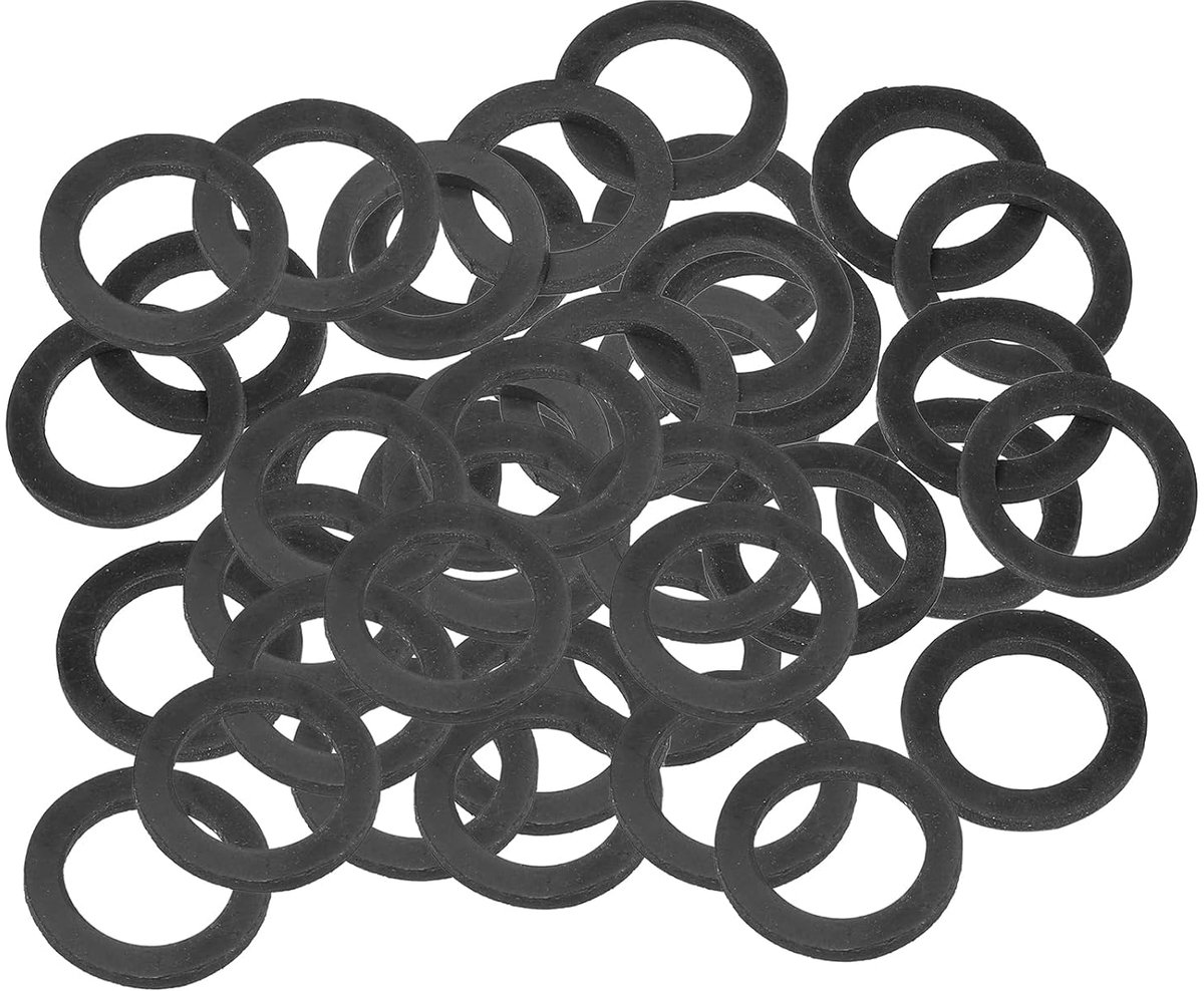 M20 Rubberen sluitringen, rubberen afdichting, rond, 100 stuks, 20 mm ID, 30 mm OD, 3 mm dik, platte sluitringen, set, afdichtingsrubber voor kraanbuis, bevestigingsschroef, zwart