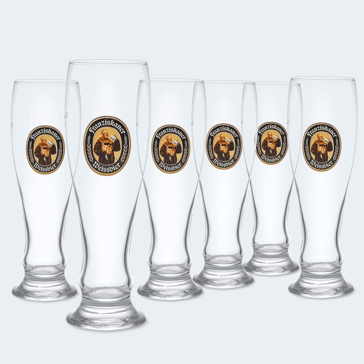 Bierglazen 6 Stuks 0.5L - Officiële Merken - Authentiek - Perfect voor Bierliefhebbers - SnelShoppen