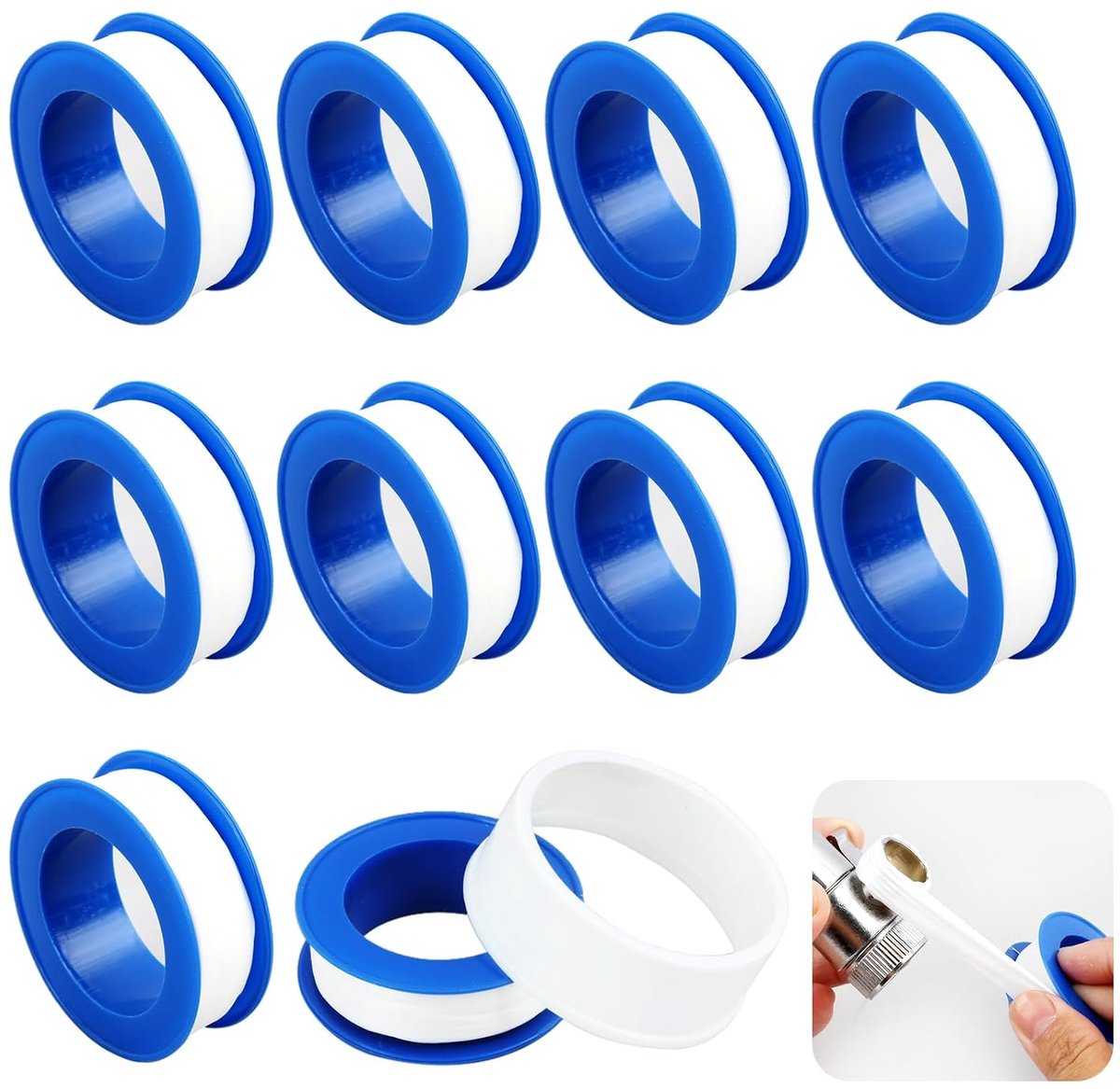 Teflon tape 15mm x 10m - PTFE materiaal - hoge temperatuur en corrosiebestendig - voor efficiënte afdichting - ShopVlot