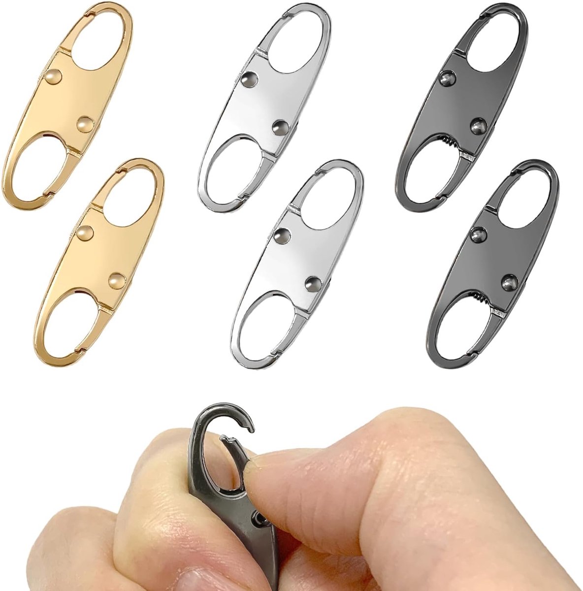SnelShoppen - Lock Clips - Bag Clips - Luggage Locks - Antidiefstal Rugzak - Reisaccessoires - 6 Stuks - Mix Kleur - Voor Camping en Outdoor Sport