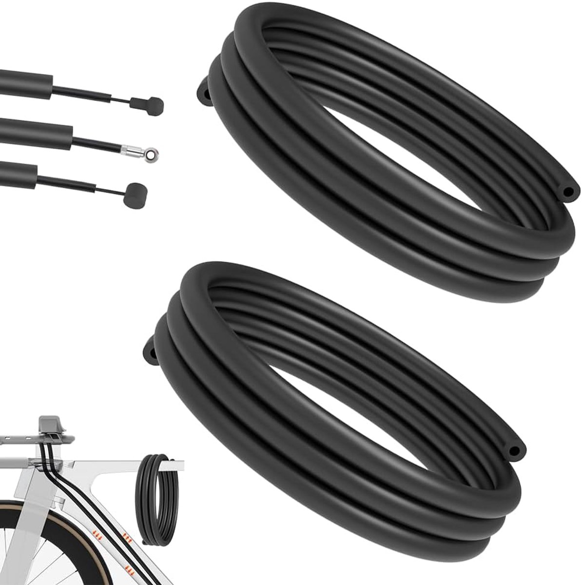 Interne behuizing demper 1,6 m - 6 mm schuimhuls - geluidsabsorberend - voor fietsframe - ShopVlot