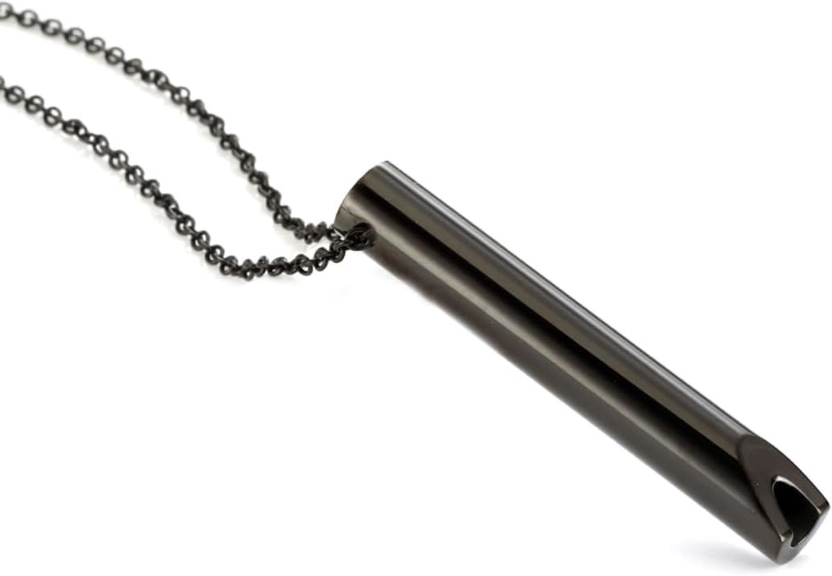 Ademhaling ketting voor angstverlichting - zwart - meditatie en stressreductie - ideaal voor ontspanning - ShopVlot