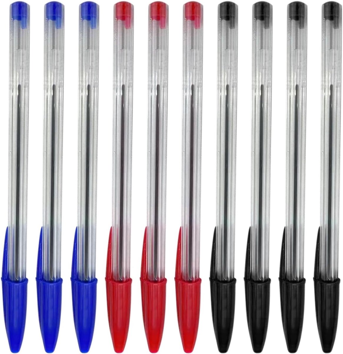 Balpennen 10 Stuks - Plastic - Lichtgewicht - Ideaal voor studie en kantoorwerk - ShopVlot