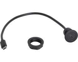 USB C Flush Socket 3.0 30cm - Type C Plug naar Bushing - 5Gbps Data en PD Snelladen - Ideaal voor Auto en Boot - m-winkel