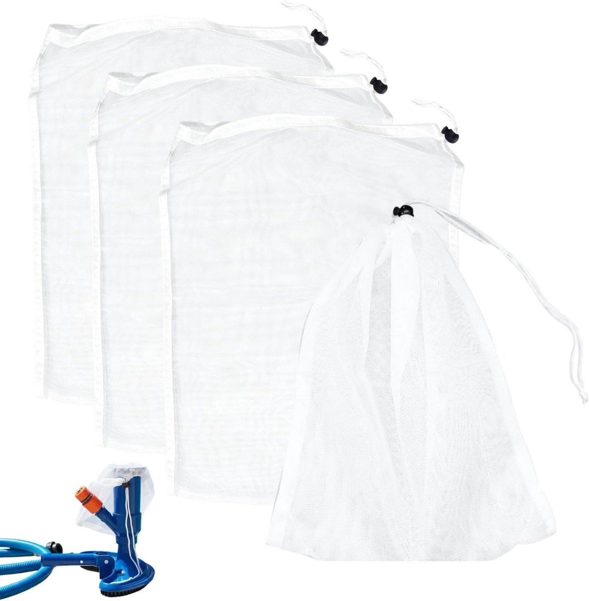 Poolfilterzakken 4 stuks - Nylon mesh - Vervangingszak voor zwembadstofzuiger - Effectieve reiniging - ShopVlot