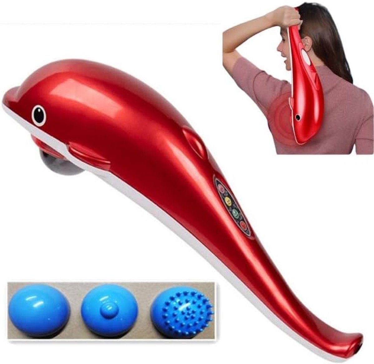 Handmassager - Diepe weefselmassage - Dolfijnvorm - Vermoeidheid verlichten - ShopVlot