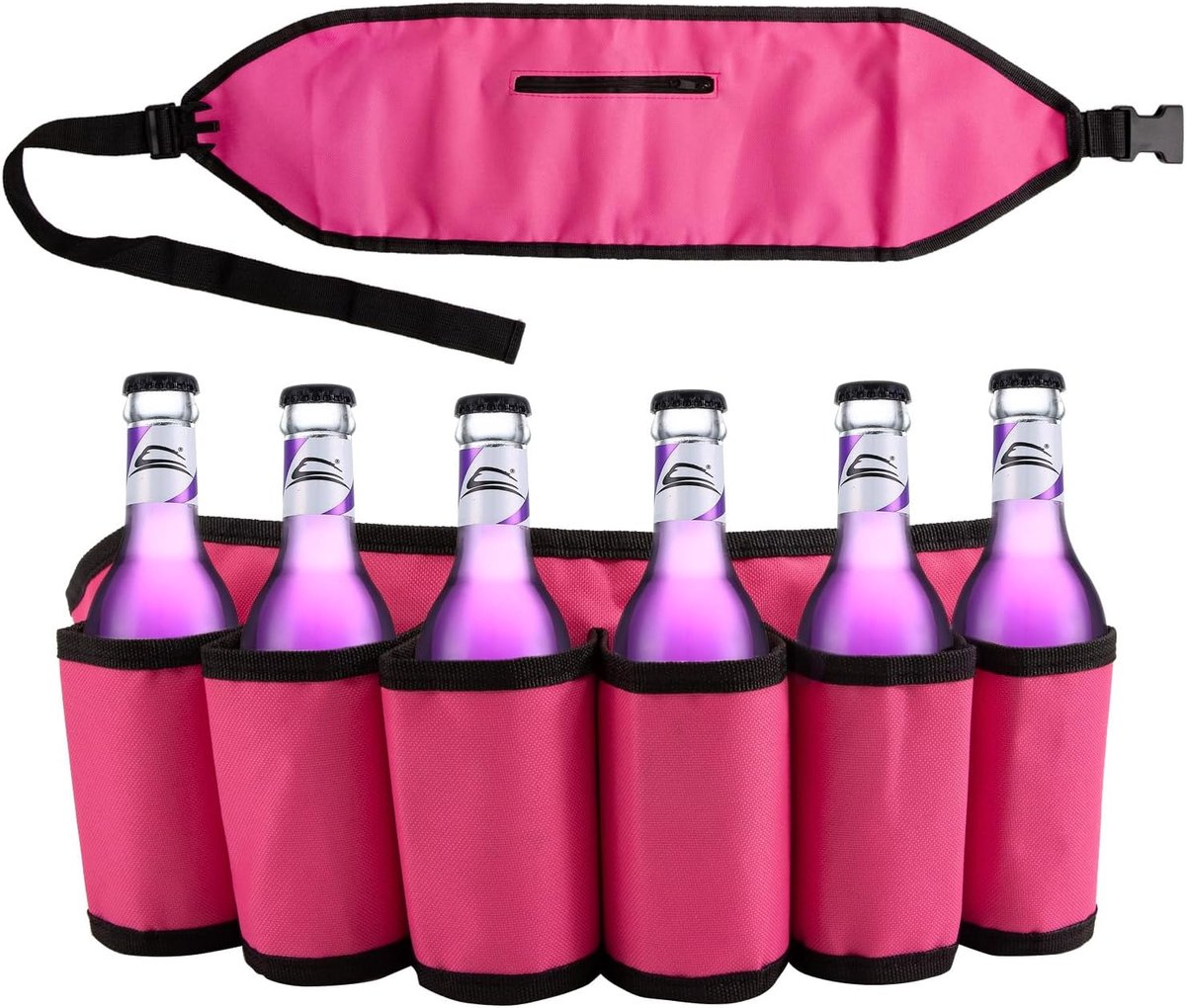 Beer Belt voor 6 Blikjes - Premium Oxford Stof - Verstelbare Beer Holster - Ideaal voor Festivals - ShopVlot
