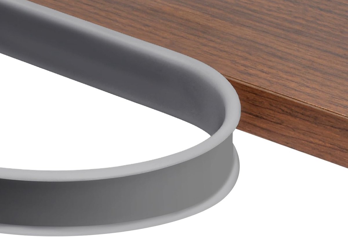 Flintronic 3 m x 9 mm U-vormige flexibele meubelrandafwerking, babyveilige babyrandbeschermer, zelfklevende TPE-houten randtape, doe-het-zelf meubelranden voor tafel, kast, meubels (grijs)
