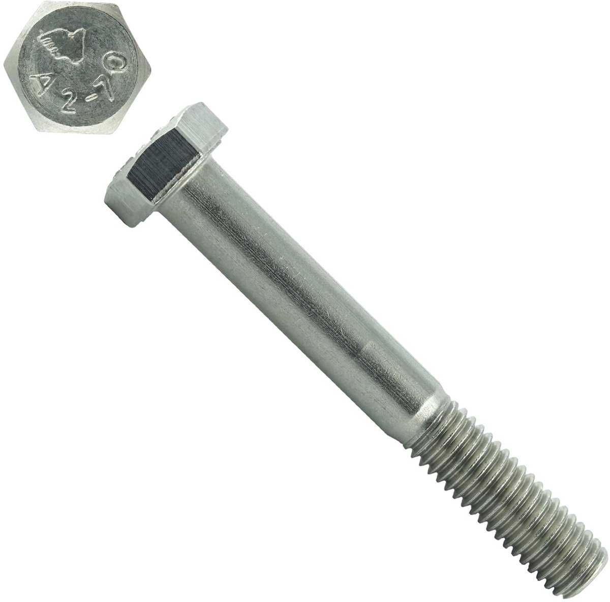 x 140 mm zeskantbouten met schacht (10 stuks) - DIN 931 - ISO 4014 - machineschroeven met gedeeltelijke schroefdraad - schroefdraadschroeven - roestvrij staal A2 V2A - roestvrij
