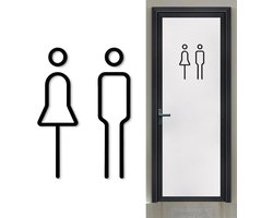 Toiletbord voor deur, acrylmateriaal, badkamerdeurbord, wate