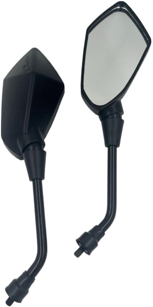 achteruitkijkspiegel voor motorfiets, met rechtse schroefdraad en linkse schroefdraad, compatibel met scooter, scooter, ATV, bromfiets, e-bike, 2 stuks