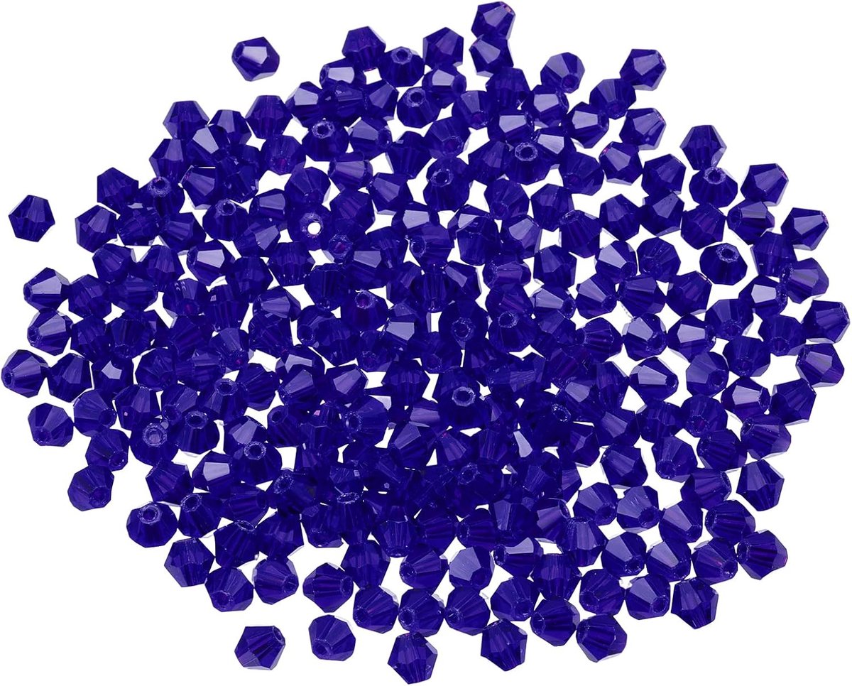 Kralen, Facetteerde Glazen Spacerkralen voor Sieraden Maken Armband Halsketting Oorbellen DIY Zonnevangstambachten, Donker Paars