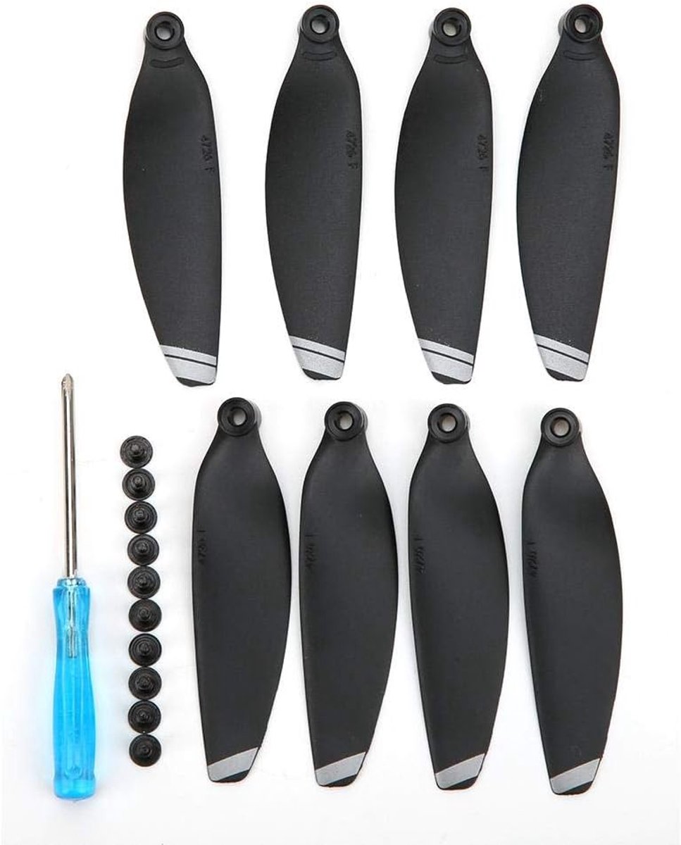 2 Paar RC Drone Propeller, 4726F Drohnenpropeller Ersatzger?uschreduzierung Kompatibel mit Mini Drone(Wei? + Schwarz)