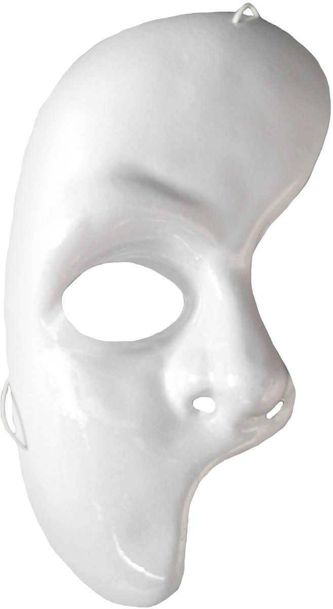 Wit halfmasker voor volwassenen