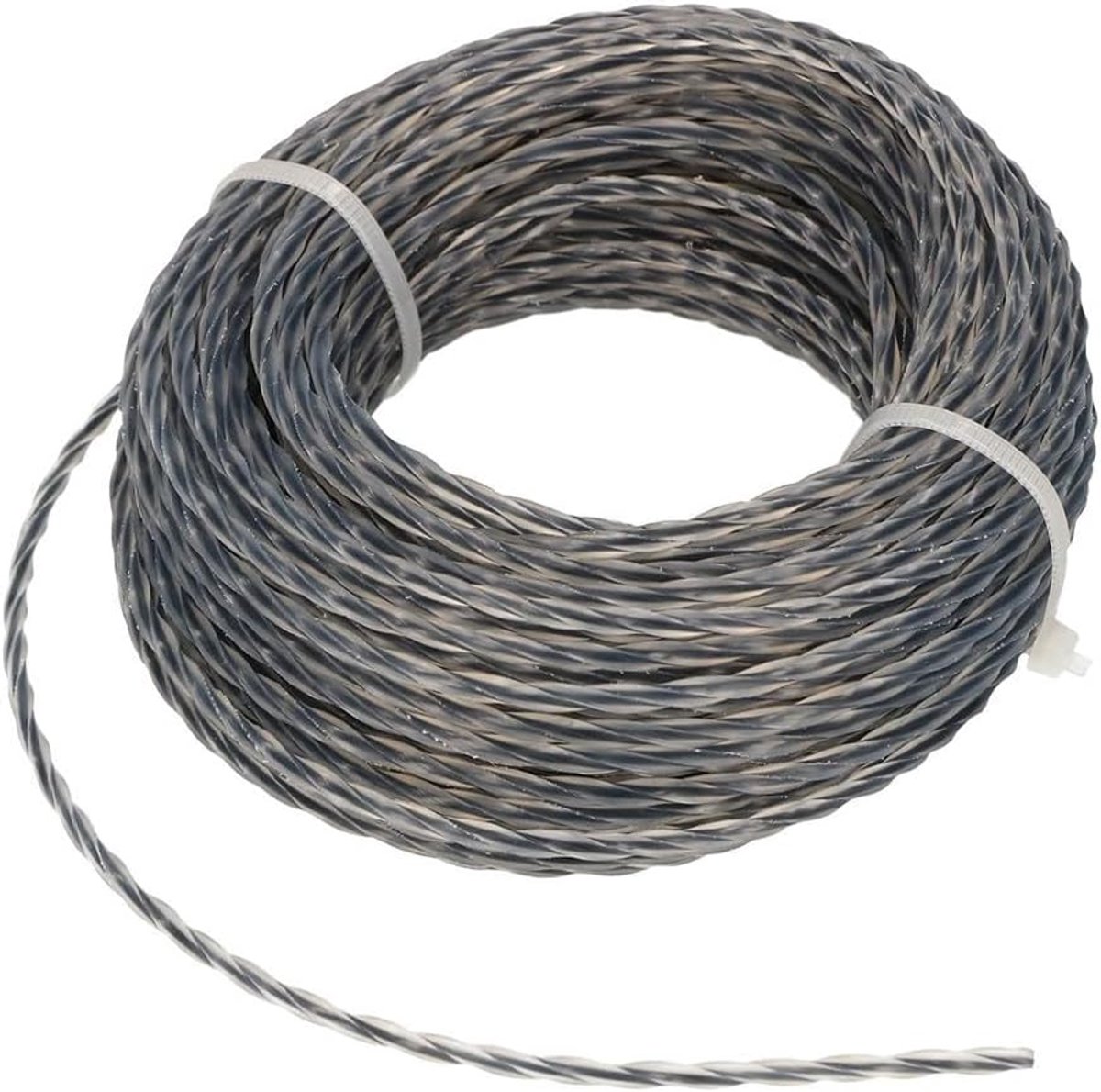 2 Sets Core-versterkte grastrimmer lijn, grastrimmer lijn 2,0-3,0 mm x 15 m (30 m) lijnspoel, voor bosmaaiers professioneel (15mx2mmx 2 stuks)