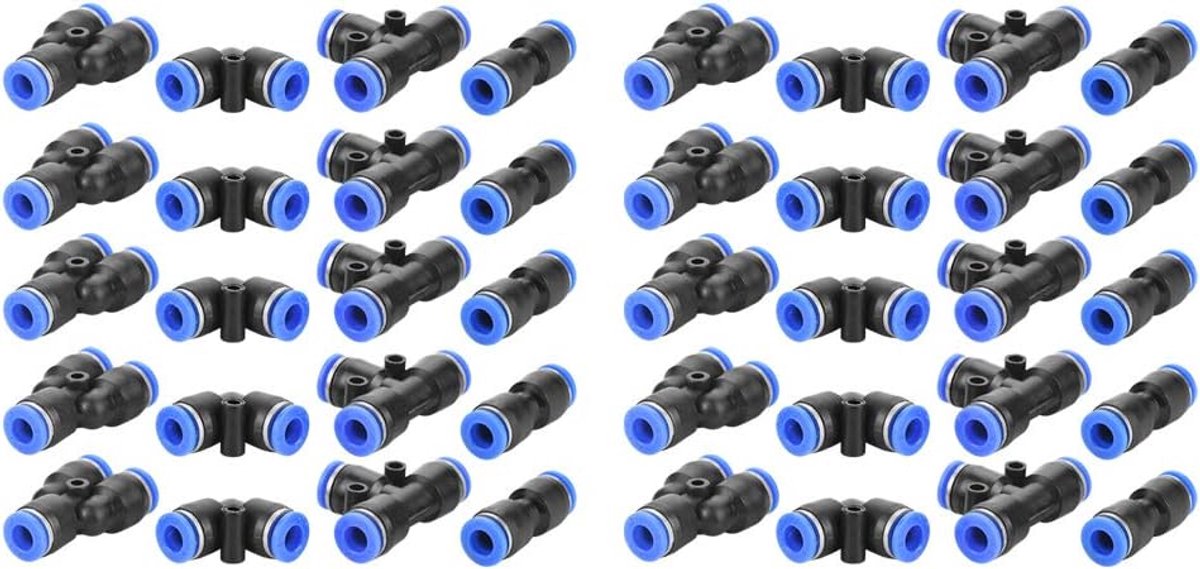 40 stuks snelkoppelingen 4 vormen 6 x 4 mm