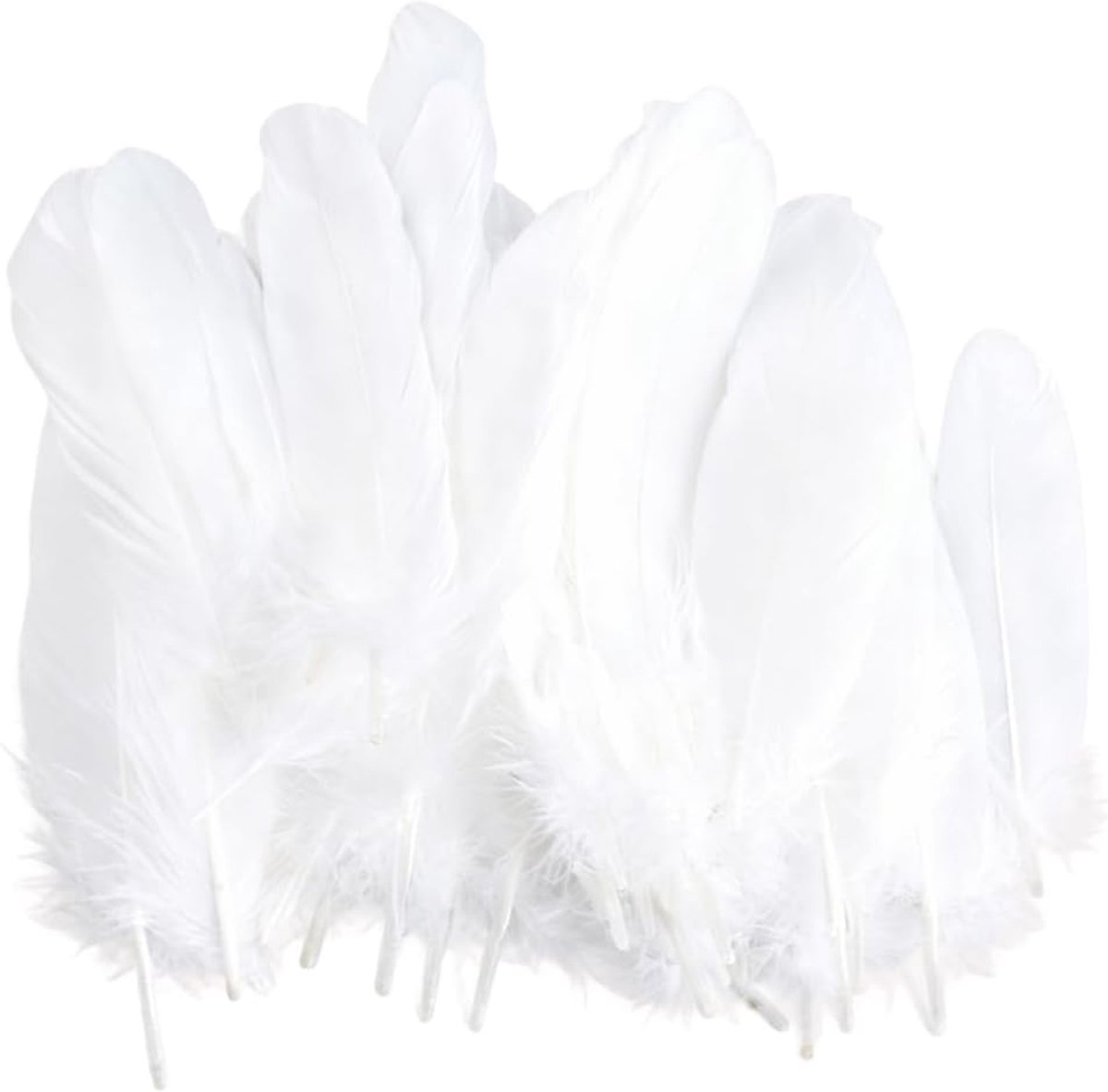 Veren, witte veren voor knutselwerk, zachte veren voor knutselwerk, dromenvangers, natuurlijke ganzenveren, bruiloften, feestdecoratie, hoofdtooi en accessoires