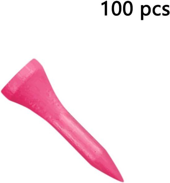Tees 1-1/2 inch 100 Stuks, Korte Golf Houten Tees (Roze, 38mm) — afbeelding 4
