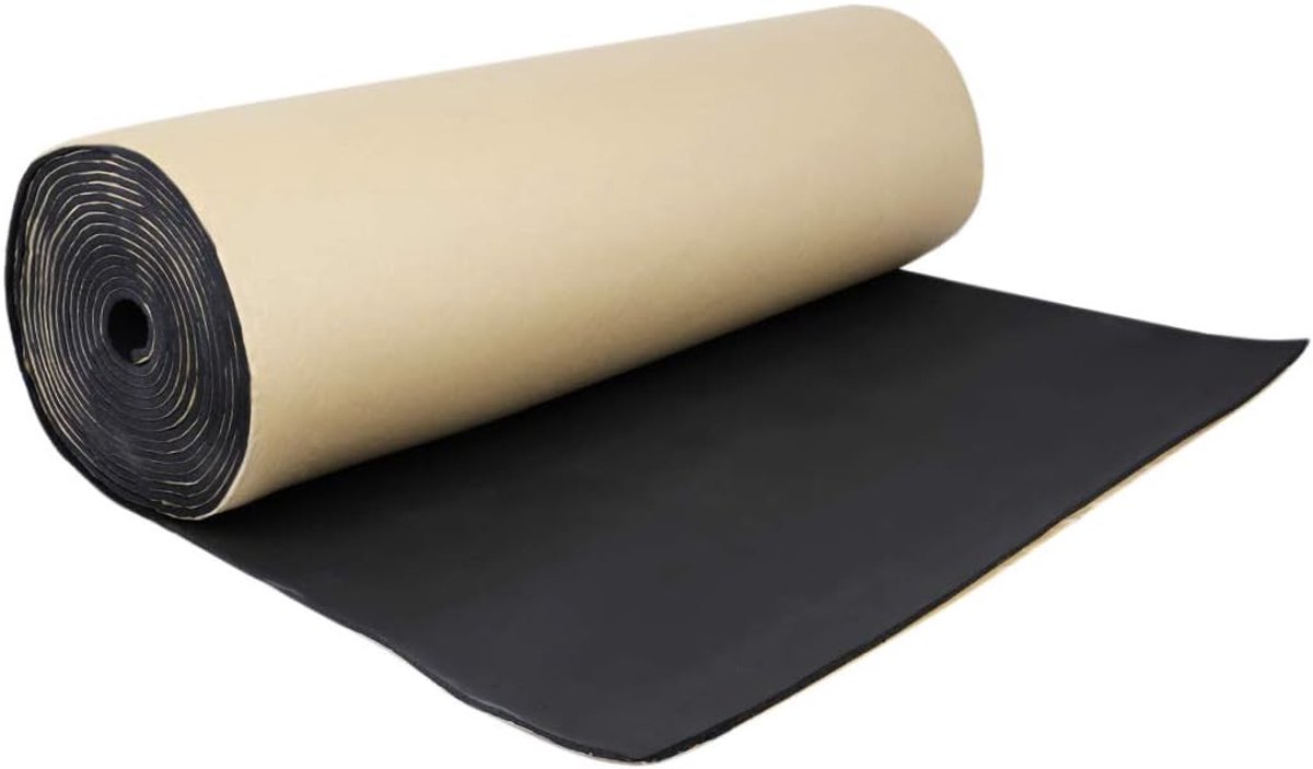 Isolatiemat auto geluidsisolatiemat geluidsisolatie katoen 100 cm x 100 cm | Vrachtwagen vloer deurdak, katoenmengsels, geluiddempende isolatiemat, 1 stuks, thermische isolatie, ruisonderdrukking