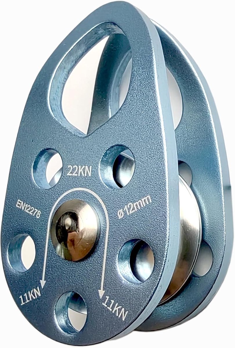 Katrol high-performance kabelrol van aluminiumlegering voor het klimmen van 12 mm eentouw-riemschijf blok voor 12 mm touwklimmen
