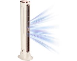 Draagbare Airconditioner - Persoonlijke Koeler - Verkoeling Binnen - Bladloos Ontwerp - 37 cm Hoog - Beige