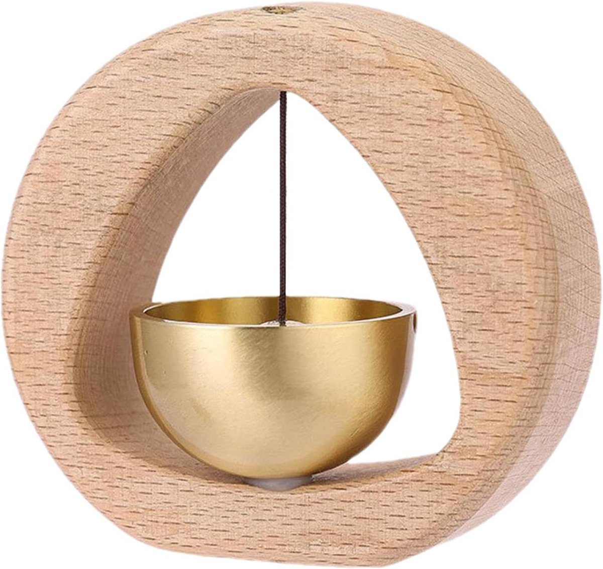 Deuropeningsbel Hout - Winkelbel Deurhanger - Gasten Aankomst Melder - Magnetische Montage - 8 x 10.1 x 4.8 cm - Houtkleur