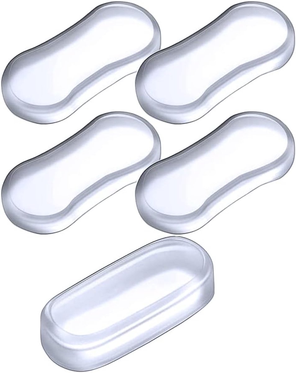 5 Pack Toilet Seat Bumper Vervanging Kit Siliconen Toiletbril Buffer Transparant Toilet Deksel Rubber Pad voor Thuis, Hotels, School Badkamer Toilet