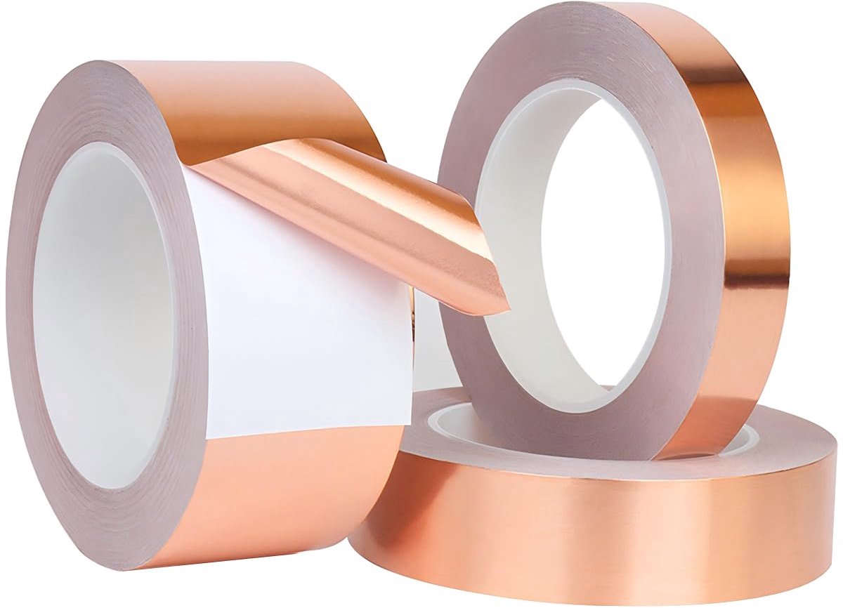 1 Stuk Koperen Plakband, 100mm x 20m, Kopertape Zelfklevend, Enkelzijdig Geleidend, voor Circuits en Elektrische Reparaties