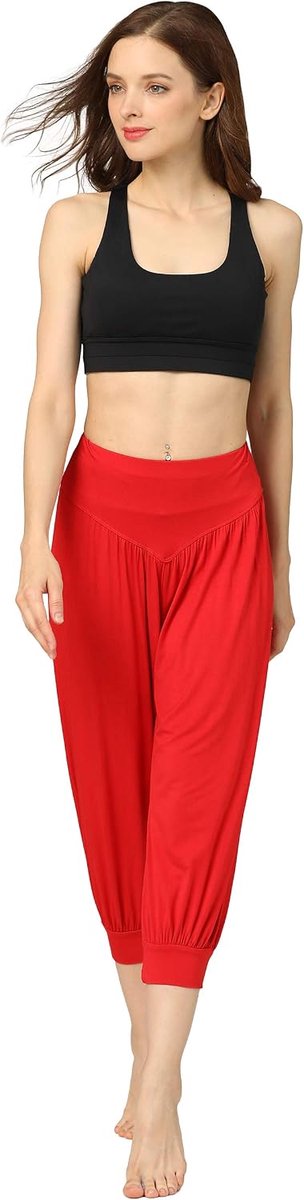 Super Zachte Modal Spandex Harem Yoga Pilates Broek Bijgesneden Broek