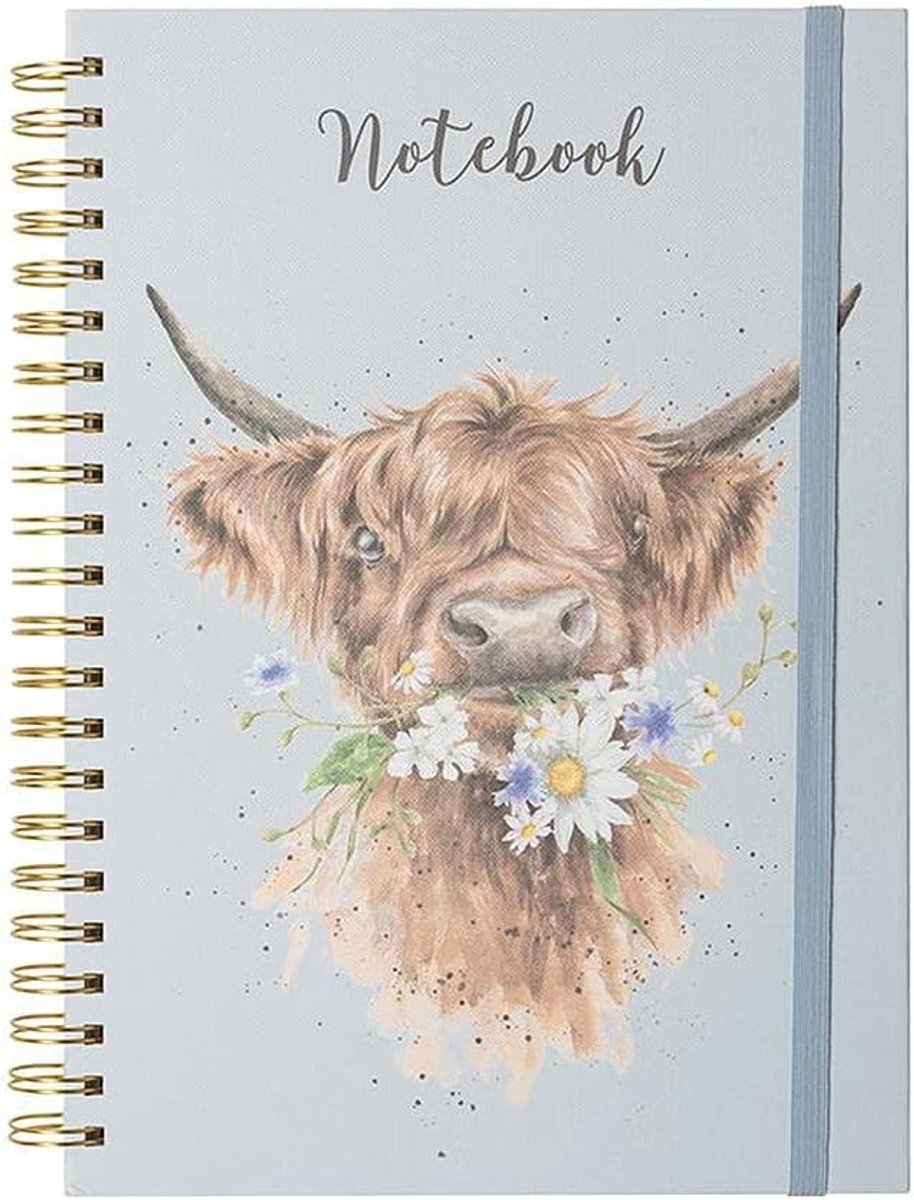 Designs by Hannah Dale - Daisy Coo geïllustreerd spiraal gebonden gelinieerd notitieboek - A4