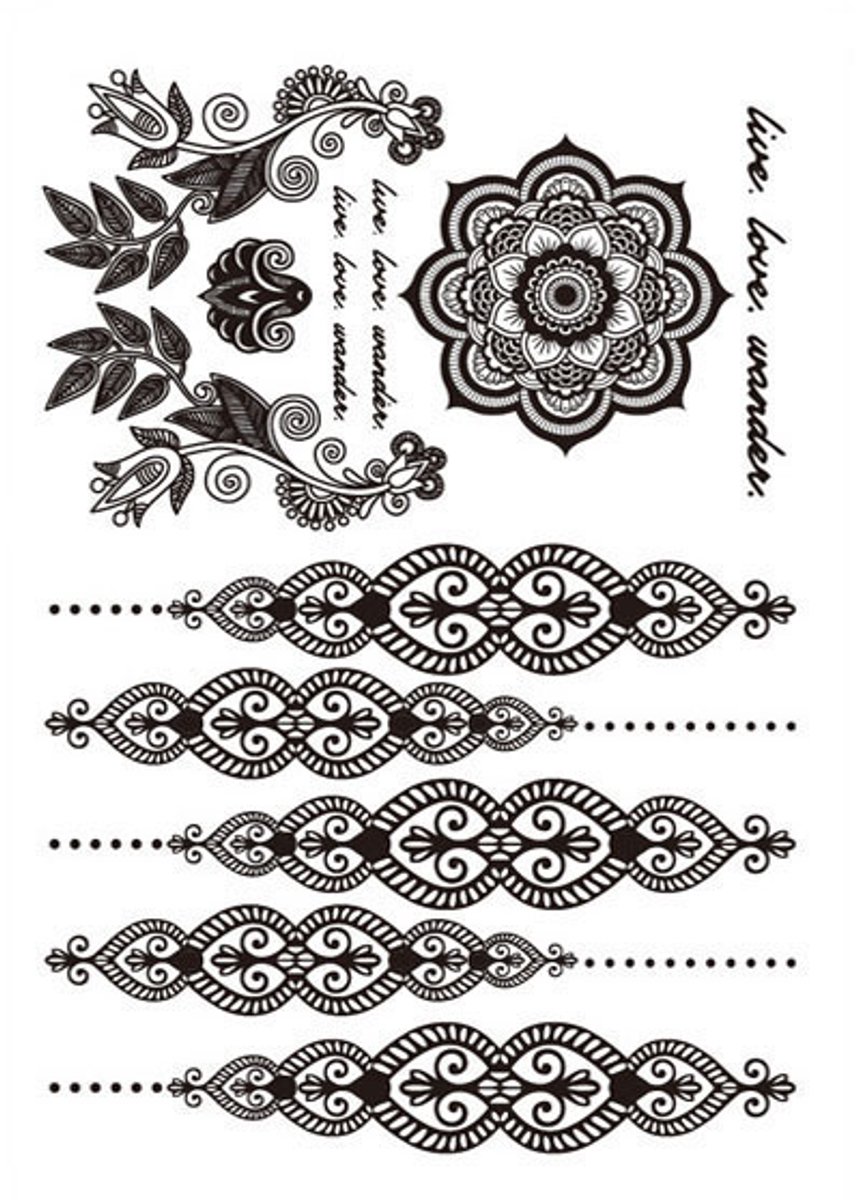 Tijdelijke tattoo lace wonder enkel 3 dagen