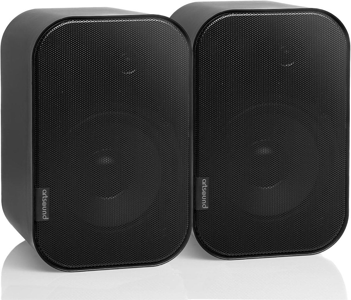 Passive speakers set van 2 - 2-weg HiFi luidsprekers - 20-100 watt - elegante zwarte kleur voor grote ruimtes - SnelShoppen