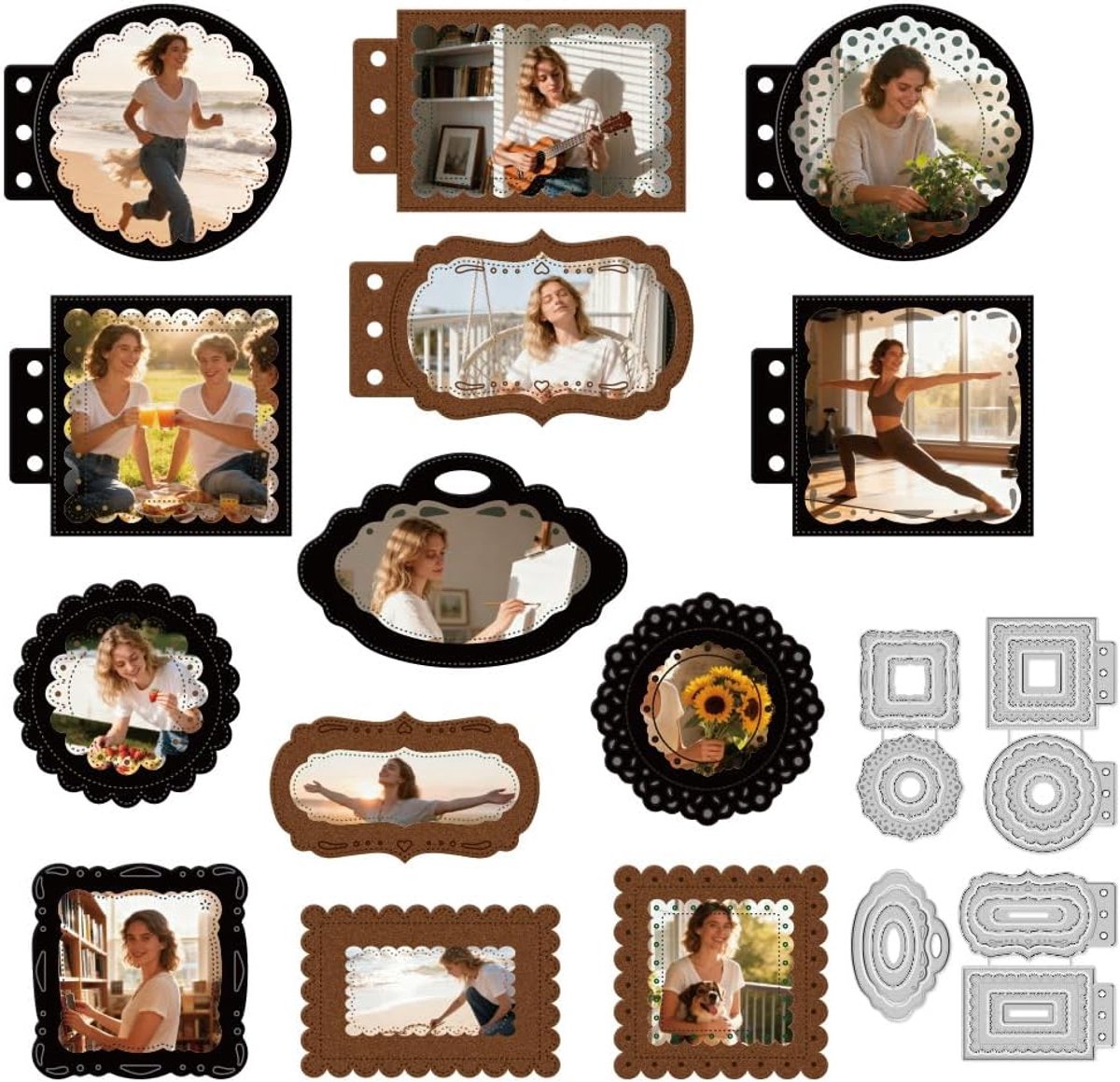 Album Frame Stansvormen Album Pagina's Stansvormen Scrapbooking Embossing Sjablonen Voor Verjaardagskaarten En Album Decoratie
