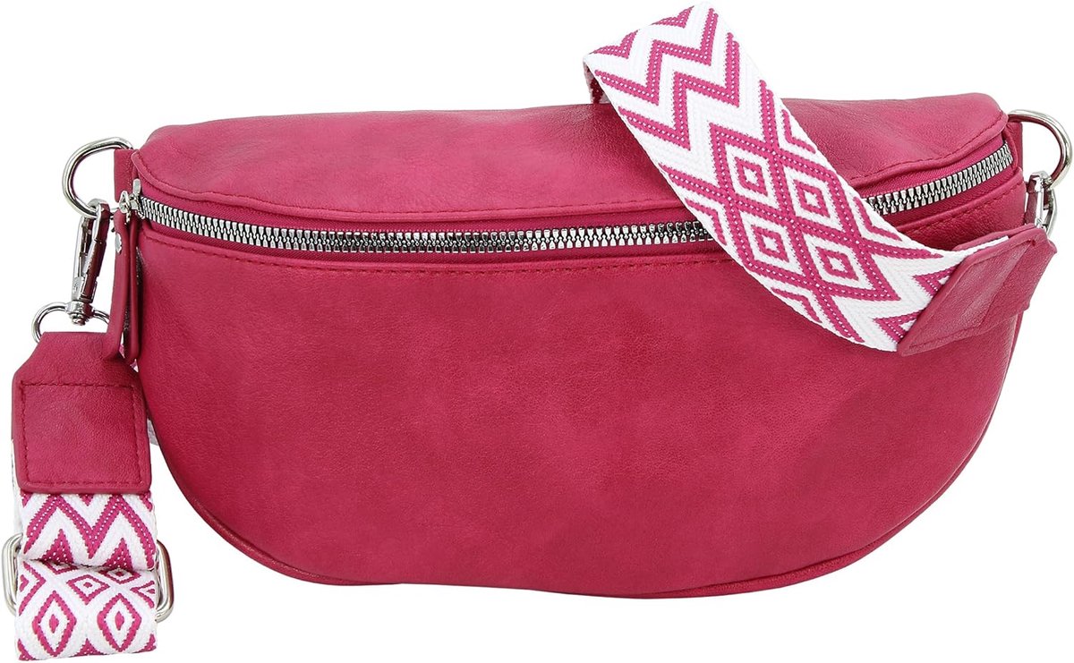 Jones - Heuptas verstelbare band Crossbody Sling Bag lichtgewicht Schoudertas Waist Pack - Roze