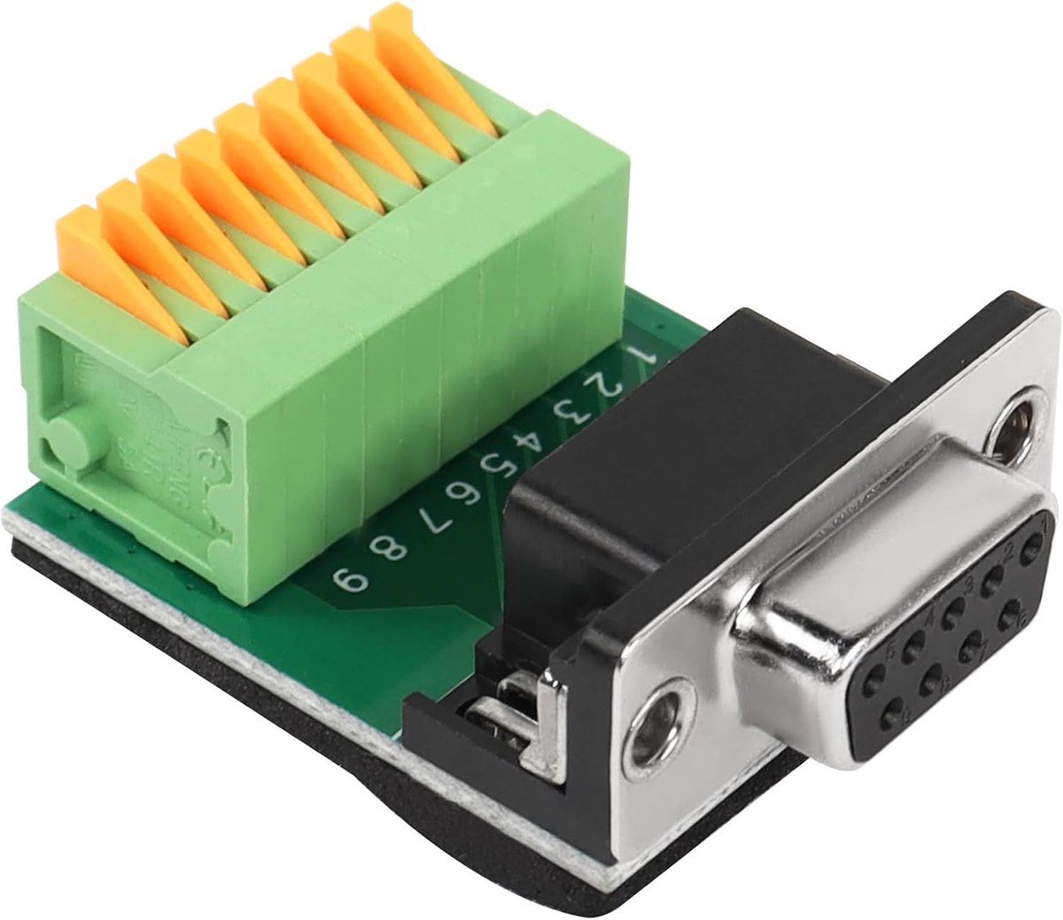 RS232 DB9 Snel Verbinden Solderless Adapter DB9 Vrouwelijk naar 9 Pin Spring Terminal Crimp Connector, voor Seriële Communicatie Interface Apparaten