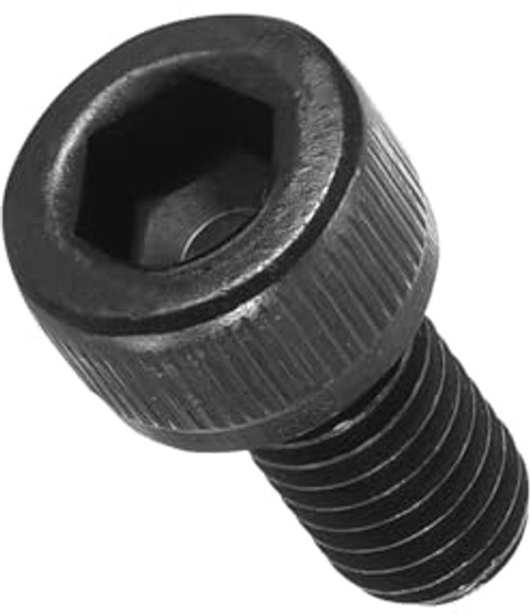 Binnenzeskantschroeven (M6 x 12 mm) 50 stuks, koolstofstaal, binnenzeskant, voldraad - machineklasse 12.9 UNC cilinderschroeven, zwart