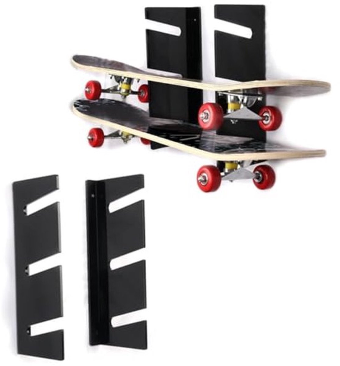 Skateboard Racks, Acryl Wandgemonteerde Rekhouder, 3 Laags Skateboard Houder Snowboard Display Opslagplank voor Deck, Longboard, Standaard Skateboards, Mini Cruiser Skateboard