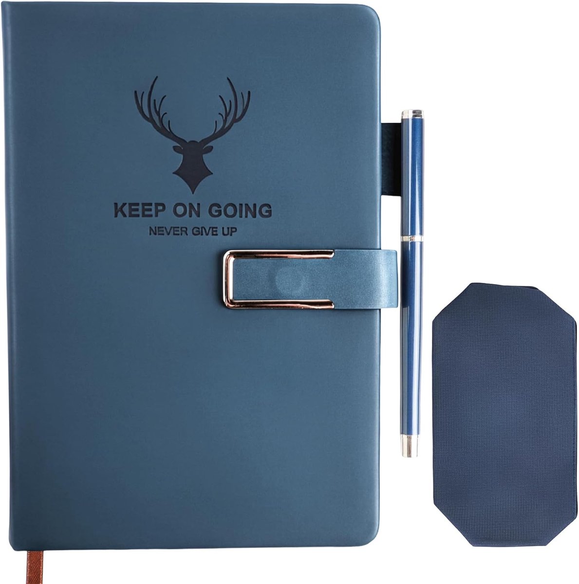 A5 gelinieerd notitieboek 180 vellen - PU leder hardcover - 80gsm dik papier - ideaal voor school en werk - ShopVlot