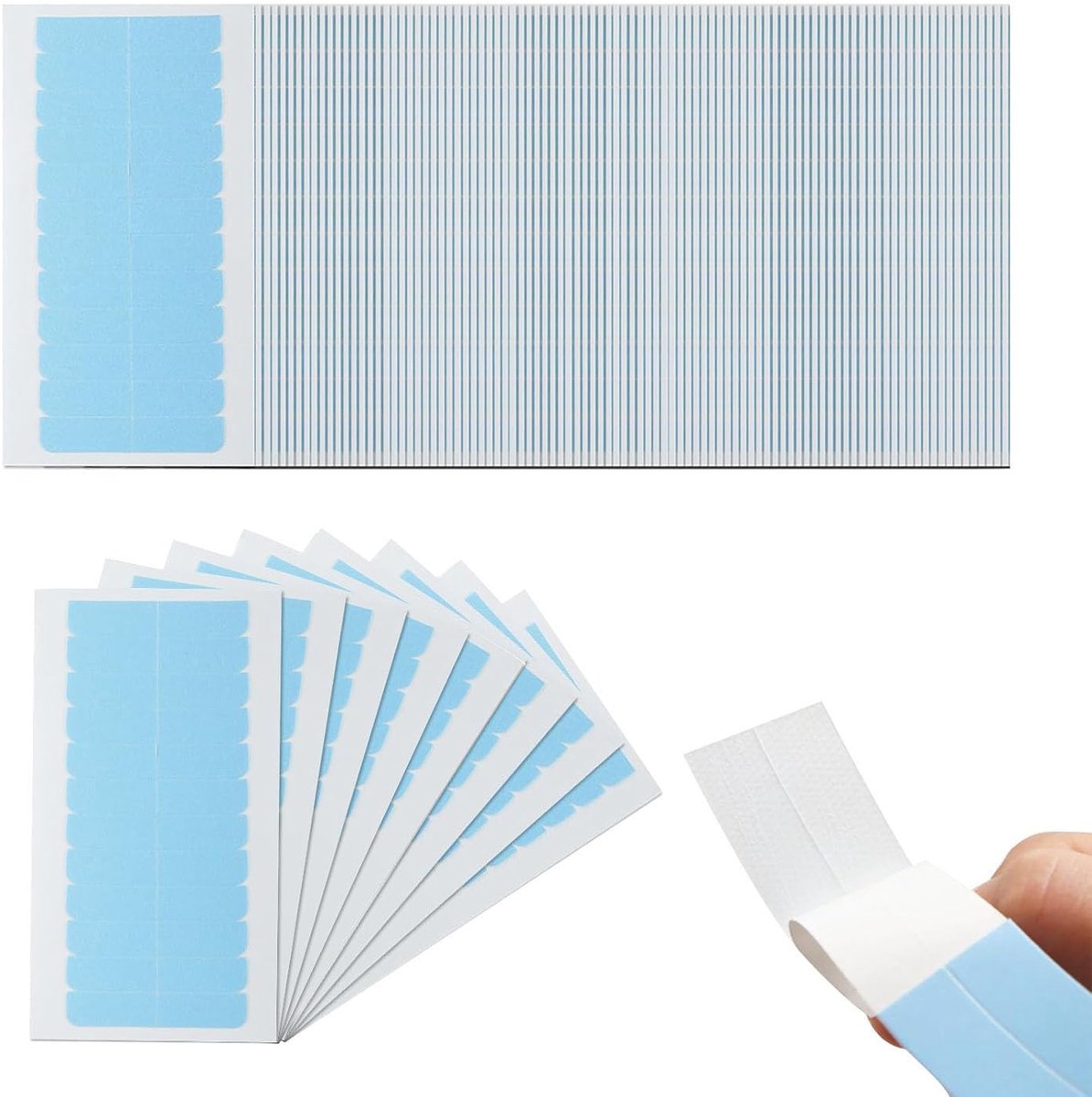 Haarextensions tape 300 strips - 4 x 0.8 cm - dubbelzijdig - ideaal voor dagelijks gebruik - ShopVlot