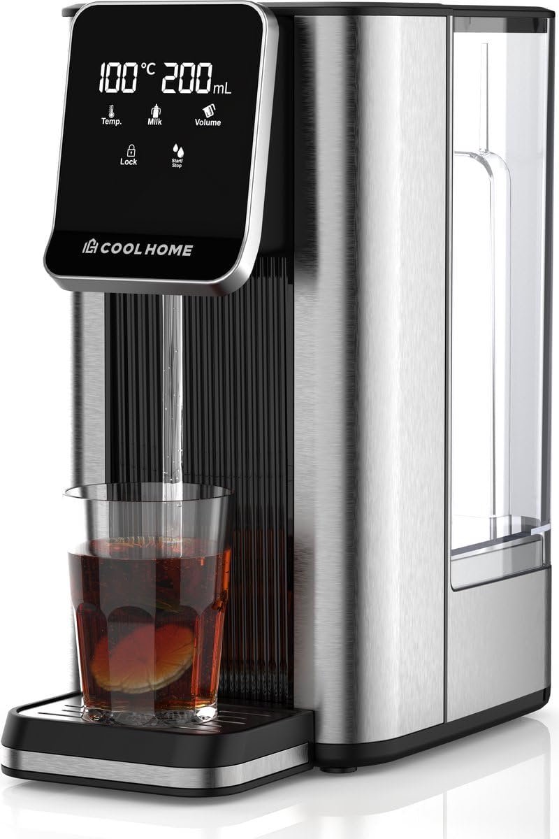Heetwaterdispenser 2,5 liter - Temperatuur instelbaar 45-100 °C - Snelle verwarming in seconden - SnelShoppen