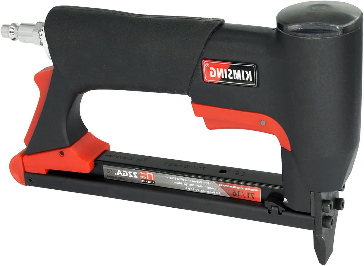 Pneumatische Nietmachine - Nietpistool Tackers - Meubels Bekleden - Lichtgewicht Aluminium Body - 9mm Kroon - Zwart